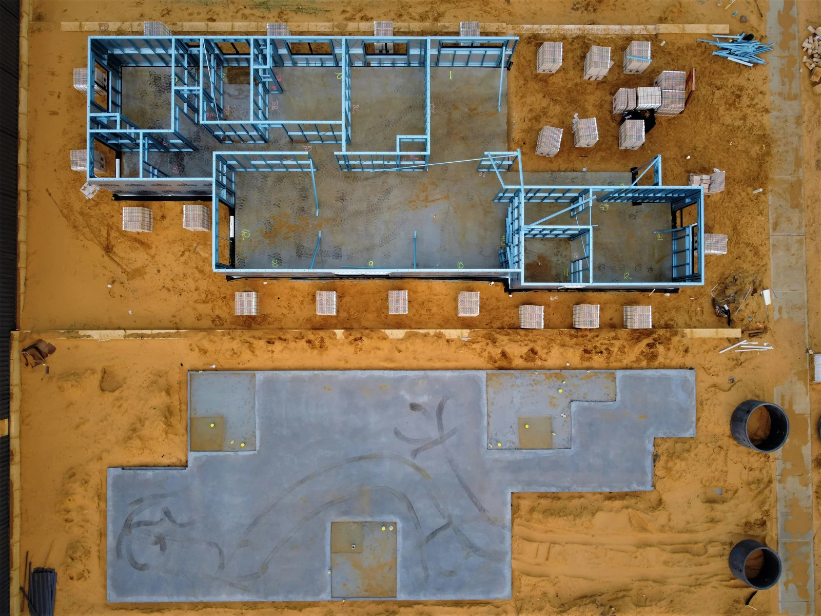 Vue aérienne d’un chantier coordonné par une méthode de gestion de projet